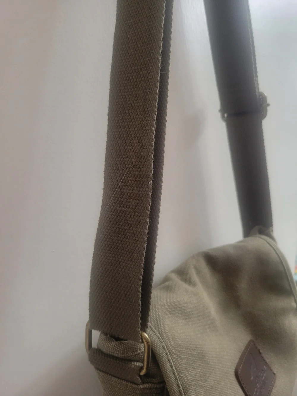 ☆Vtg Style Unisex TOPWOLFS Canvas Messenger Cotton Crossbody Style Hunter Green - Picture 12 of 16